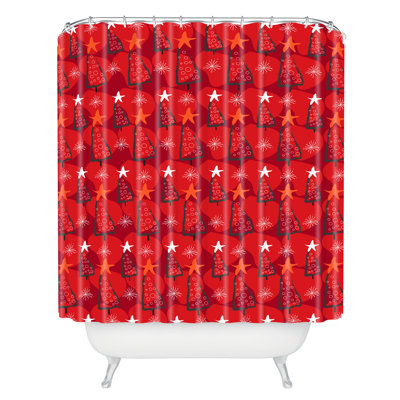 Christmas trees Single Shower Curtain