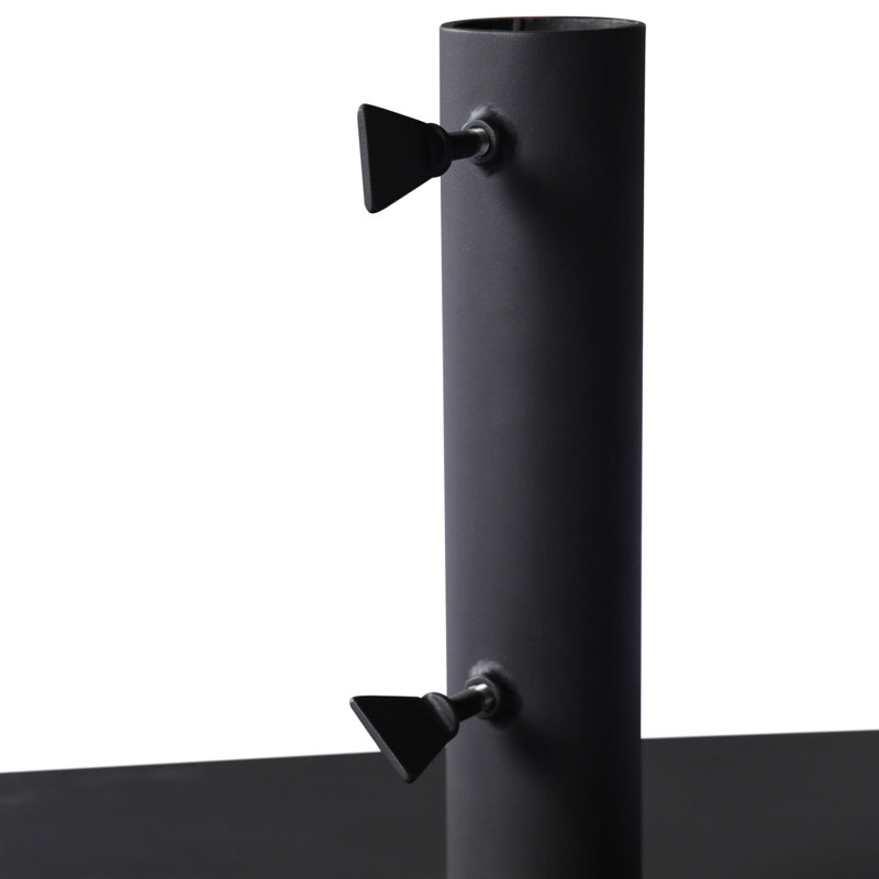 Baska Outdoor Black Stainless Steel Umbrella Base
