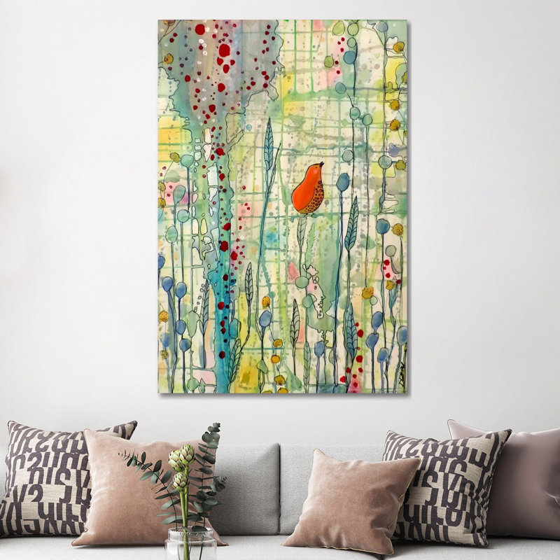 Alpha 1 Piece Wall Art on Canvas, 152.5 cm H x 101.5 cm W, White Floater Framed