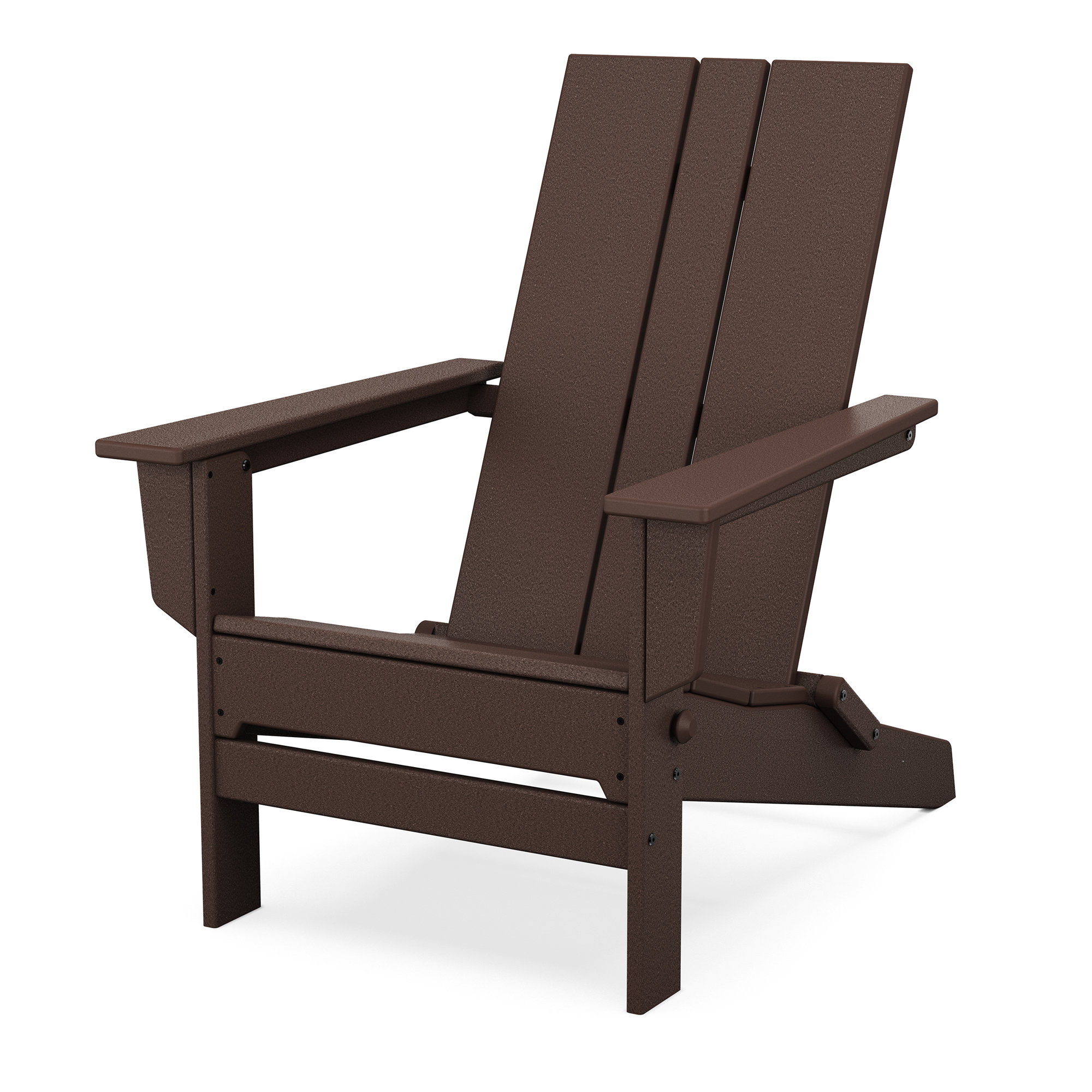 POLYWOOD x AllModern Folding Plastic Adirondack Chair, Dark Brown
