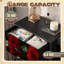 Commode pour chambre à coucher avec 4 tiroirs de rangement en verre de vin rouge entourés par des raisins roses Commode commode en tissu avec cadre en acier pour vestibule