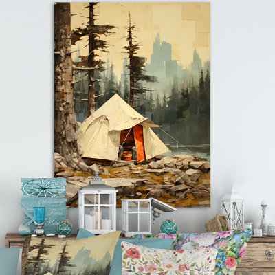 " Minimalism Camping In Forest "