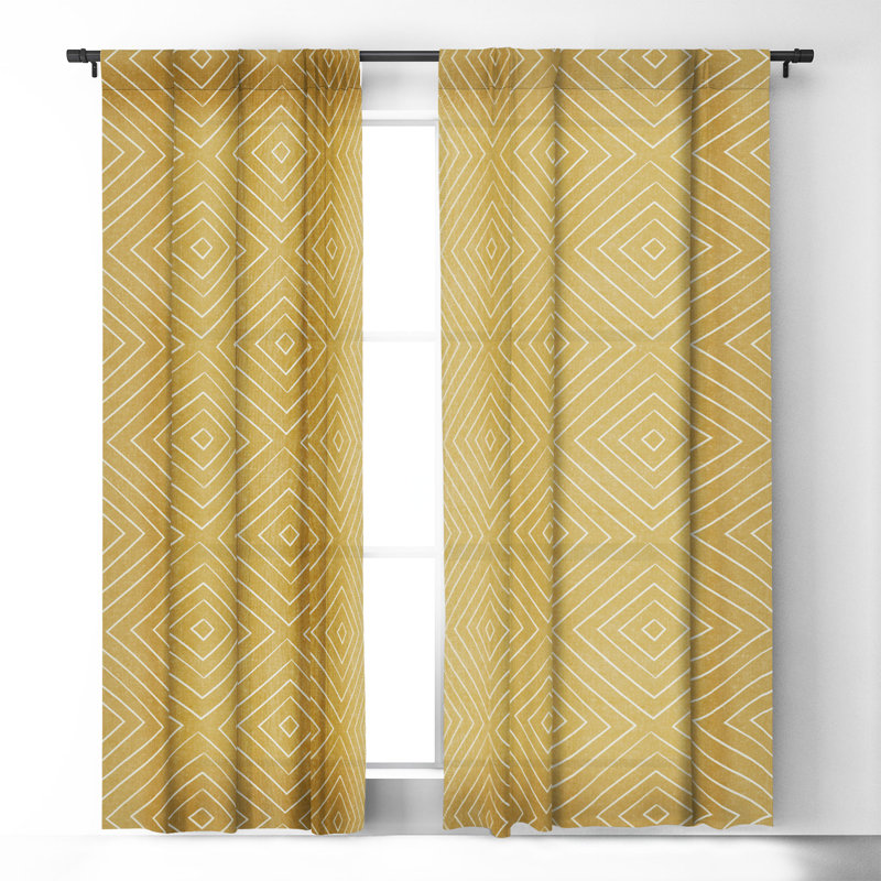 Blackout Curtain Pair, 50" W x 108" L, Gold