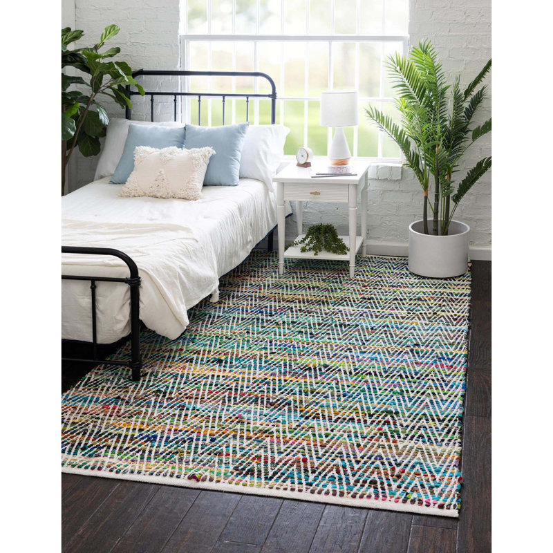 Aberfeld Cotton Chevron Indoor Rug, Rectangle 9' x 12'