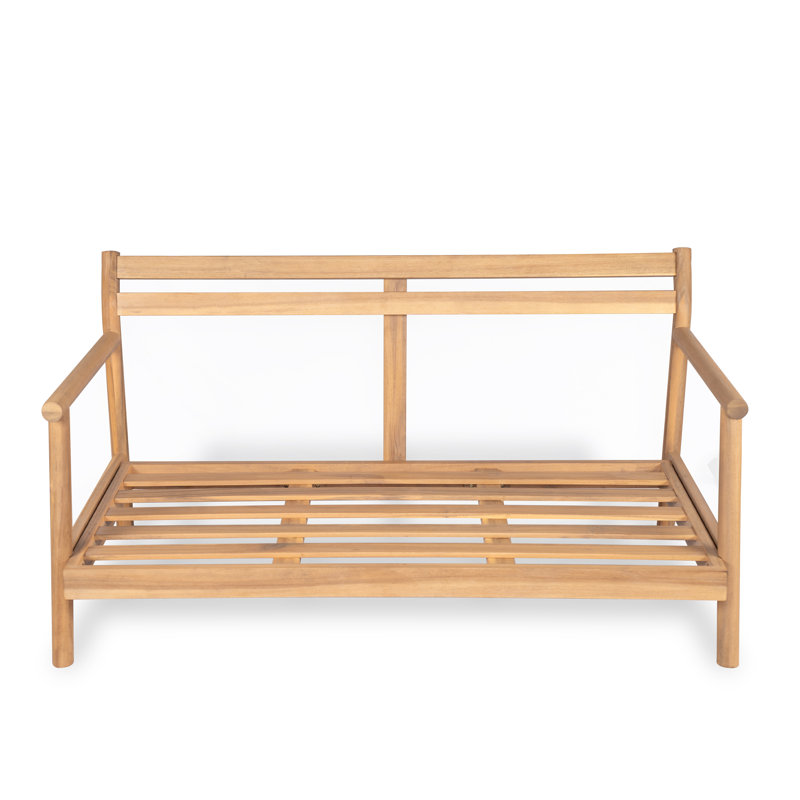 Canapé Clara en bois d'acacia avec coussins amovibles