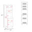 Garde-manger, 2 portes, 4 pieds, 5 tablettes