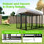 Chenil d'extérieur avec porte verrouillable et toit pare-soleil-518516165