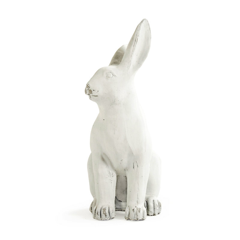 Woolforlk Rabbit Figurine, 7.5" H x 19" W x 11.5" D