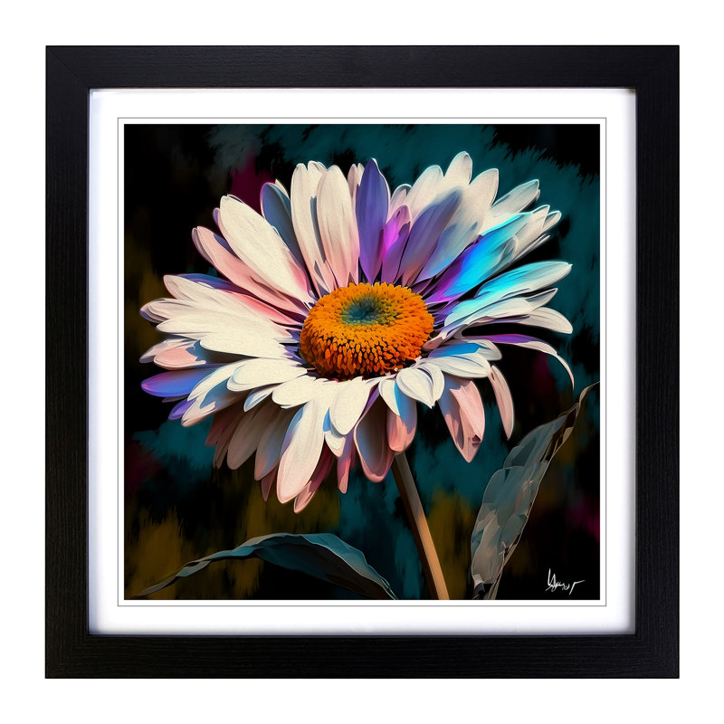 Daisy Fauvism - Framed Print, Black