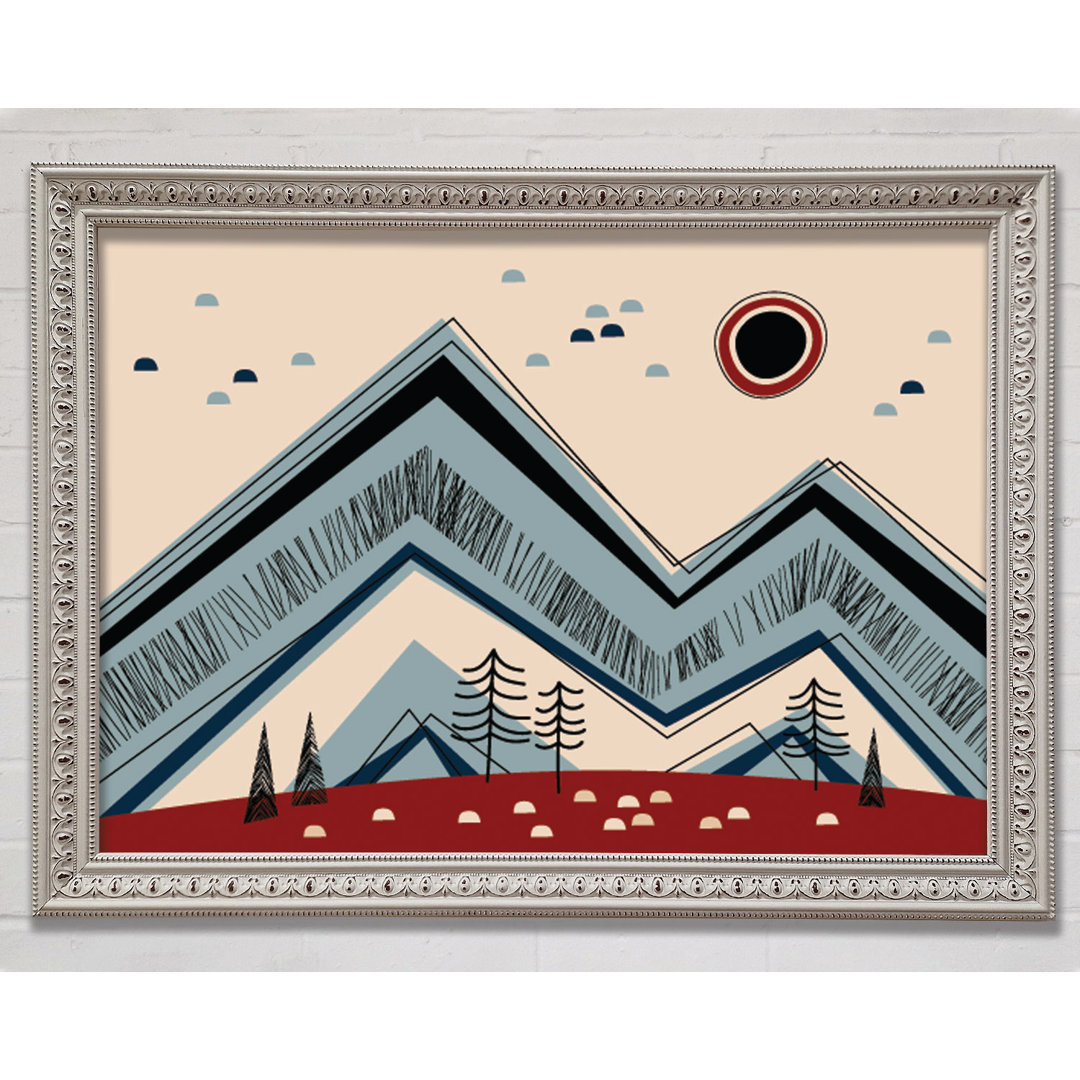 Gerahmter Kunstdruck Triangle Mountain Sun Rise