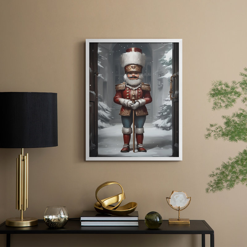 Art des Fêtes de Noël - Série 2 - CECXC, reproduction encadrée - bois massif, H 11 po x l 9 po, Blanc
