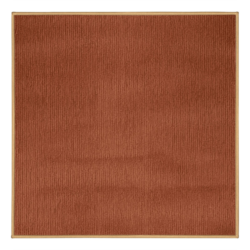 Tapis brun uni lavable à la machine, Carré 3 pi