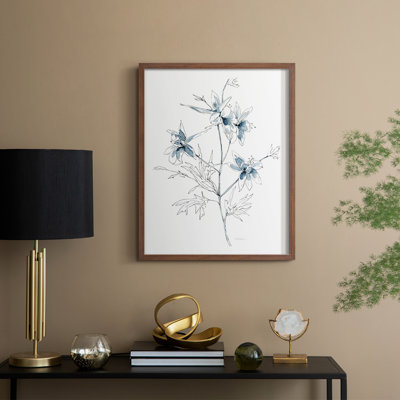 Indigo S Croquis II, reproduction encadrée - bois massif