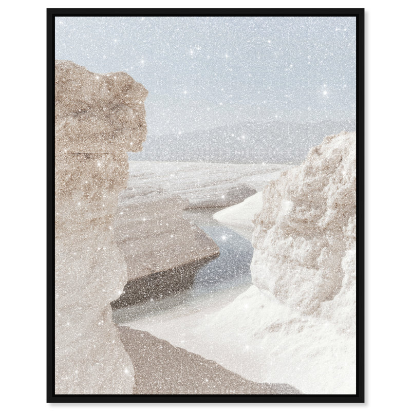 Desert Sapphire Print by Oliver Gal, 21"H x 17"W, Black Floater Frame