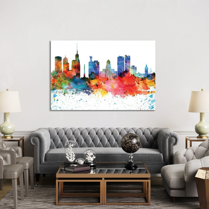 Buffalo Skyline - Wrapped Canvas Painting, 152.5 cm H x 101.5 cm W