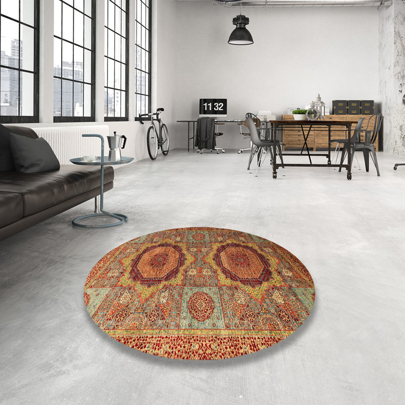 Abstract Indoor Rug, Round 4'