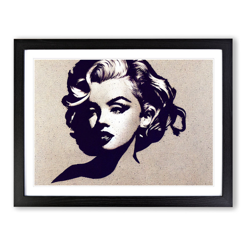 Marilyn Monroe Vol.3 - Single Picture Frame Painting, Black, 46cm H x 64cm W x 2cm D