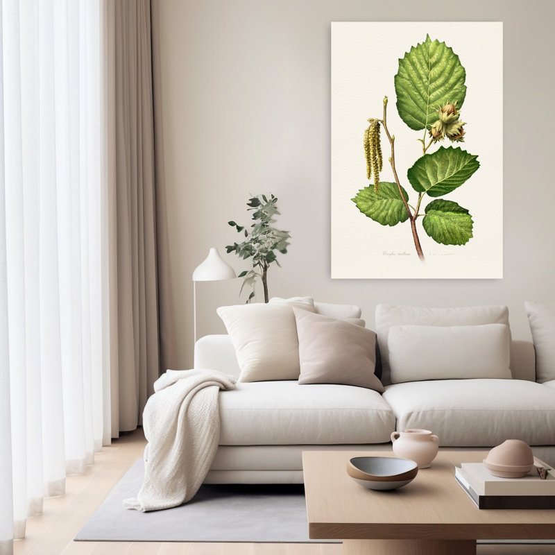 Art contemporain contemporain avec fleurs de bouleau, H 60 po x l 40 po