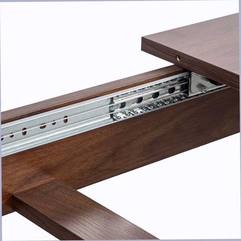 Table de salle à manger, grande table de cuisine extensible de 106,3 po, Walnut