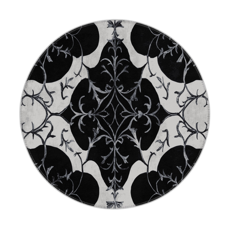 Nightfall Enchant Indoor And Outdoor Area Rug, Round 5'