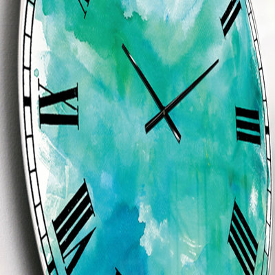 Farmhouse Wall Clock, Sea Glass Coastal Decorative Clock - Sea Glass