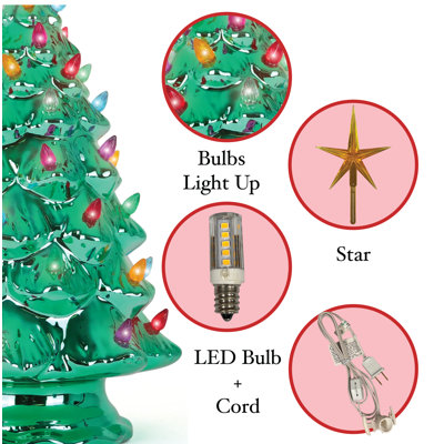 Ceramic Christmas Tree That Lights Ups - Inspired Vintage Christmas Tree - Light Up Tree