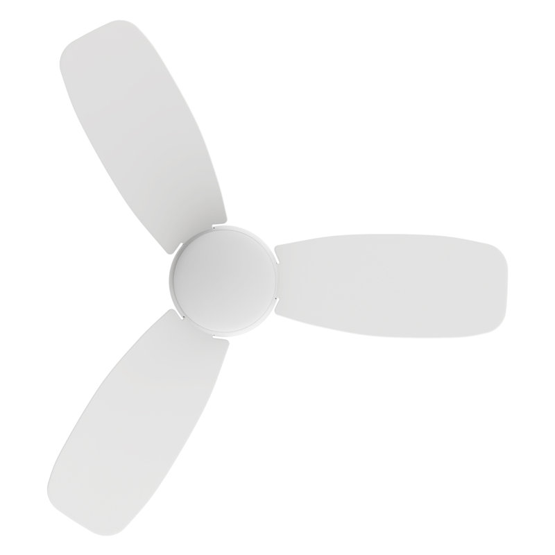 Ventilateur de plafond intelligent 44 "avec lumière et télécommande, Blanc