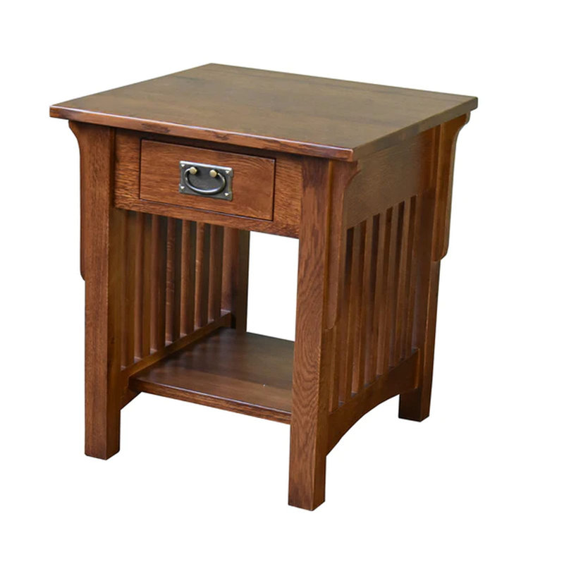 Hardester Solid Wood End Table with Storage