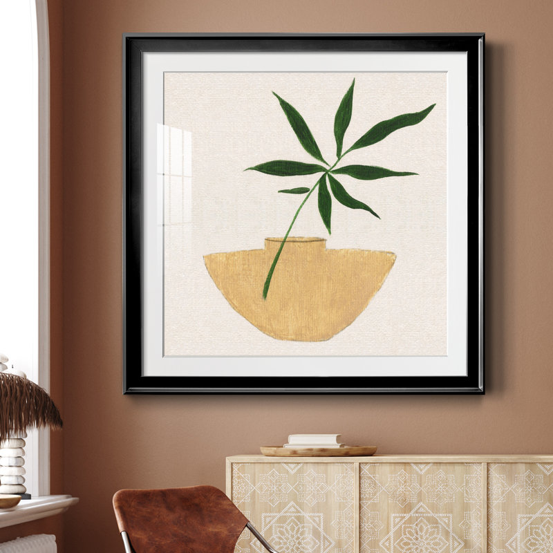 Simple Nature I - peinture encadrée, H 30,5 po x l 30,5 po x P 1,5 po, Toile encadrée noire