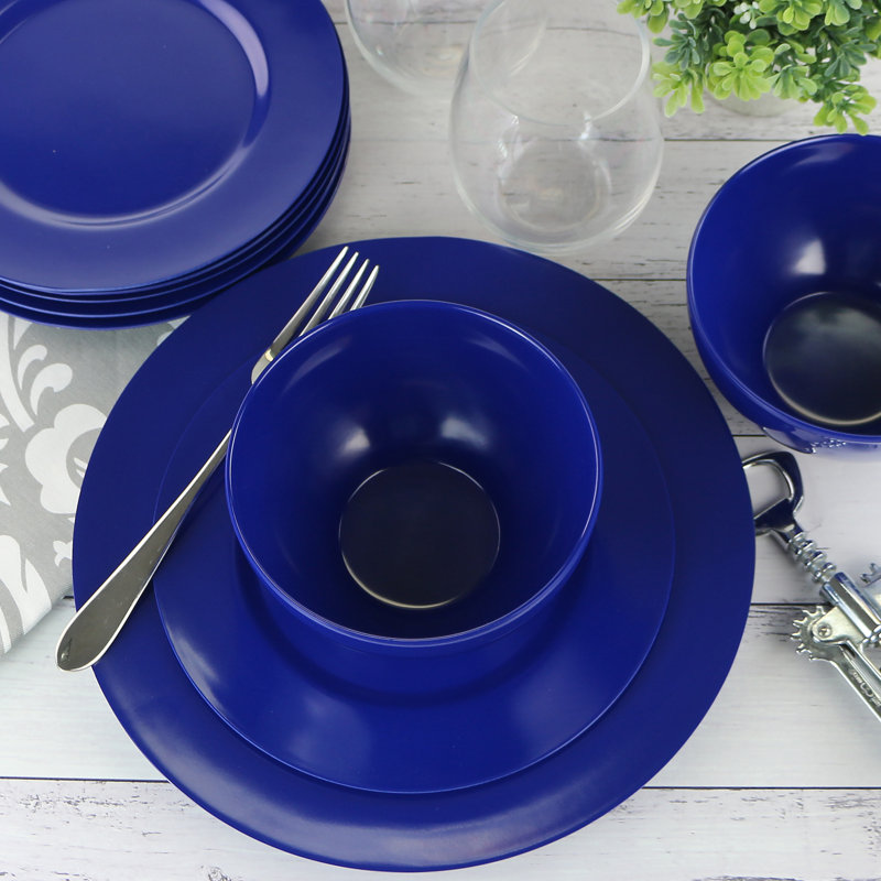 Melamine Dinnerware Set, Blue