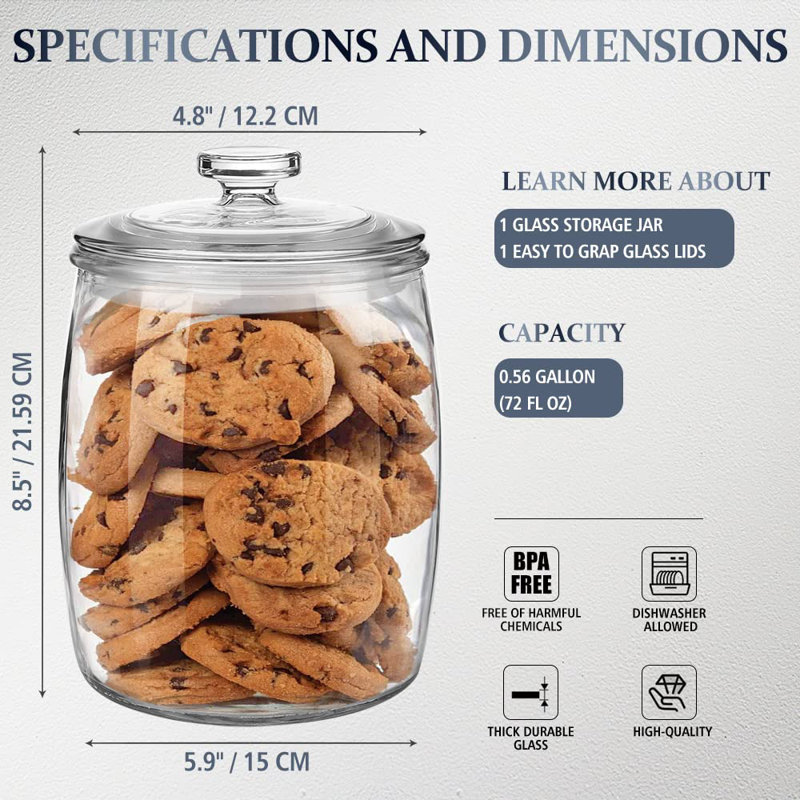 Bocal à biscuits en verre Syntic