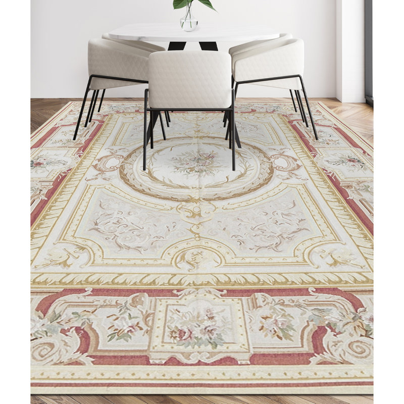 Aubusson Renaissance Wool Oriental Area Rug, Rectangle 9'8" x 14'2"