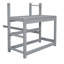 Lit mezzanine simple de taille simple avec plateforme pour échelle, échelles, garde-corps, gris