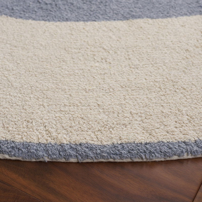 Kennita Handtufted Recycled Cotton Machine Washable Rug, Round 6'