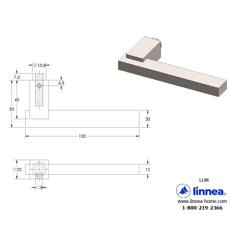 Door Lever, Satin Stainless Steel