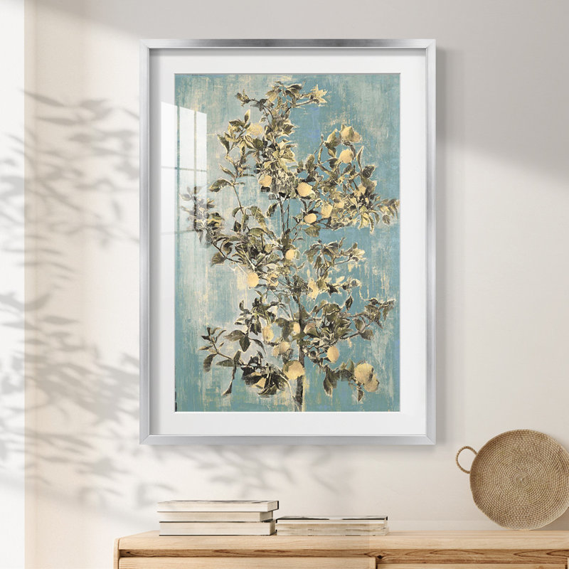 Lovely Lemon Tree -Framed Print, 28.5" H x 20.5" W, Silver