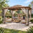 13'x11' Double-Roof Patio Gazebo with Mosquito Netting,Heavy Duty Gazebos Shelter Party Tent-129983633-123780555