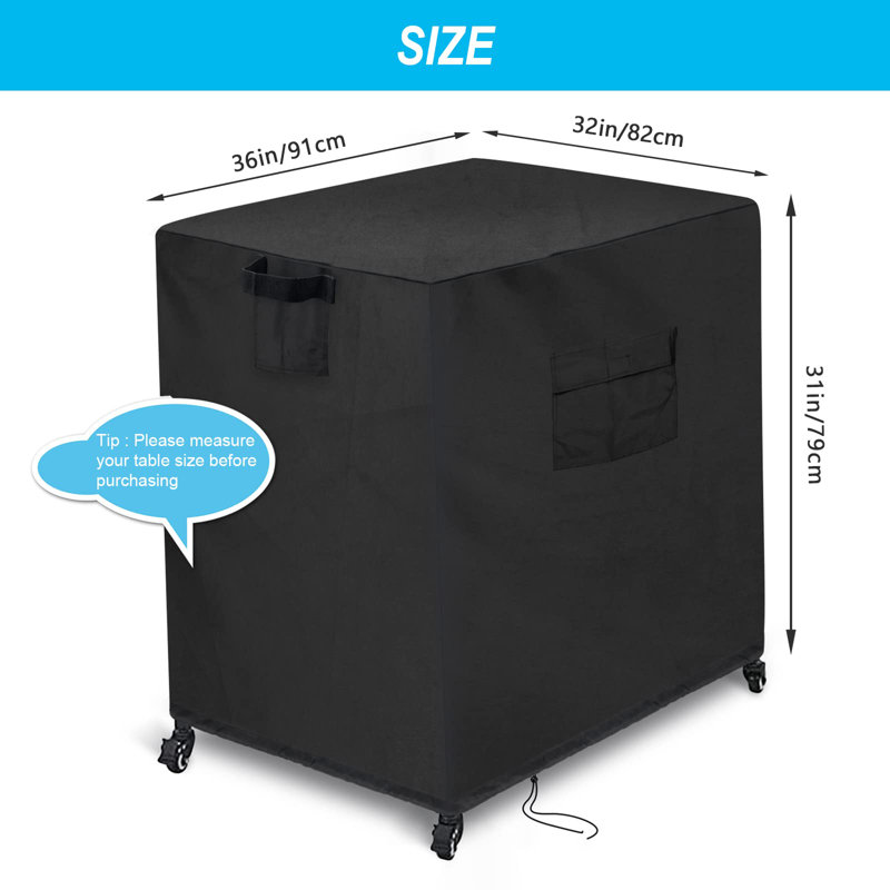 Outdoor Table Cover Large Table, 36 X 32 X 32Inch Waterproof Outdoor Prep Table Cover Pizza Oven Stand Cover