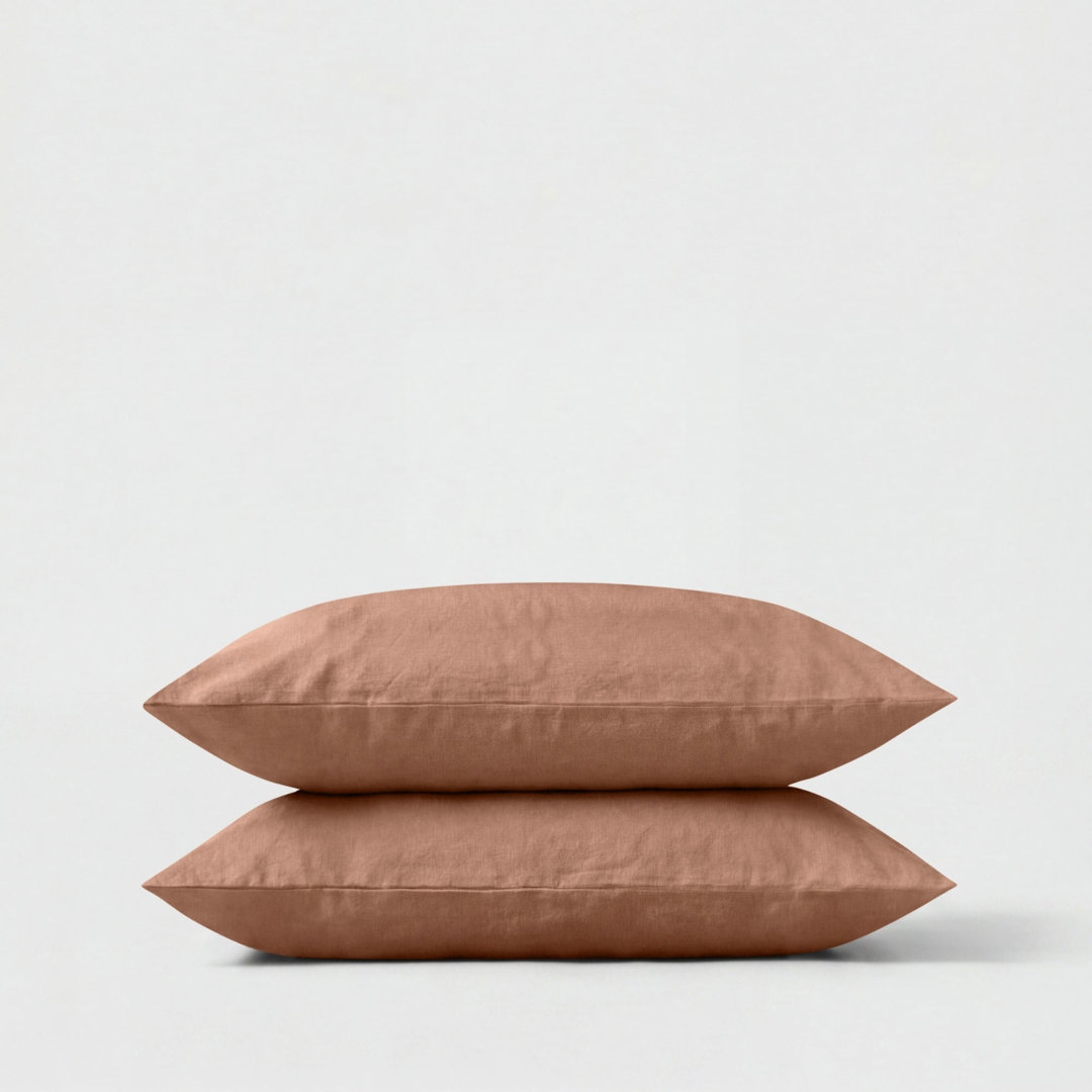 Rackhams Brown Percale Pillowcase Pair - Standard (50X75cm) - Image 2