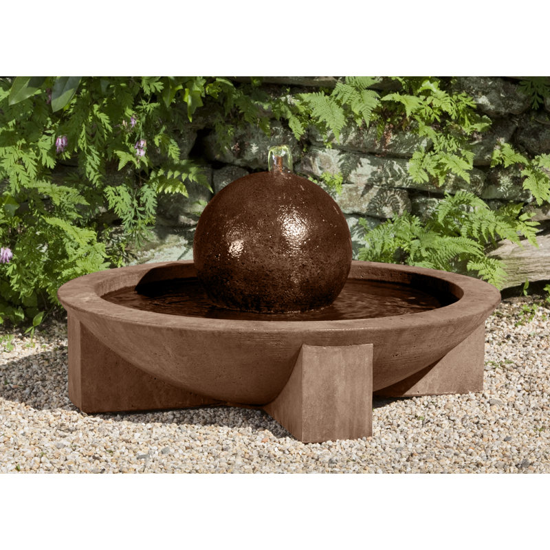 Zen Floor Fountain, Brownstone