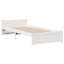 Bed Frame With Headboard Without Mattress White-1375389968