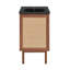 Meuble-lavabo autoportant de 18 po en chêne brun avec plateau noir Class-688874225-733705145