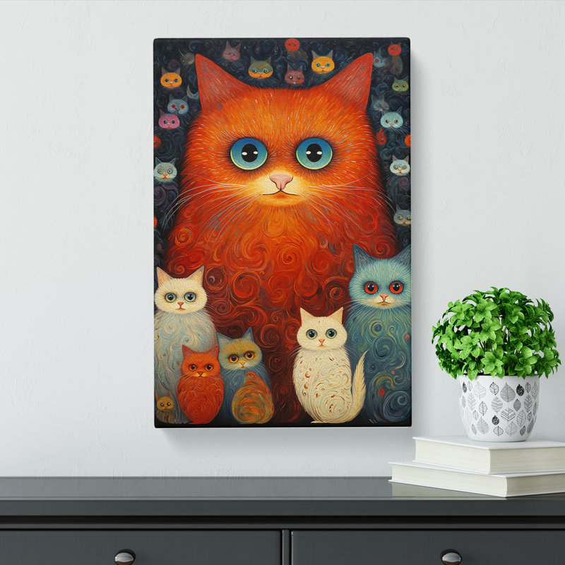 Persian Cat Orphism - No Frame Print, 50cm H x 35cm W x 3cm D
