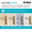 KRAUS Indy Centerset Bathroom Faucet With 2 Handles, Pop Up Drain And Supply Lines-107426067