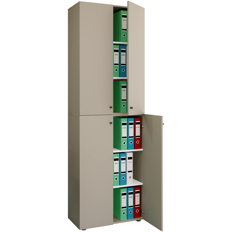 Amaurys Storage Cabinet, Grey/Brown/Blue