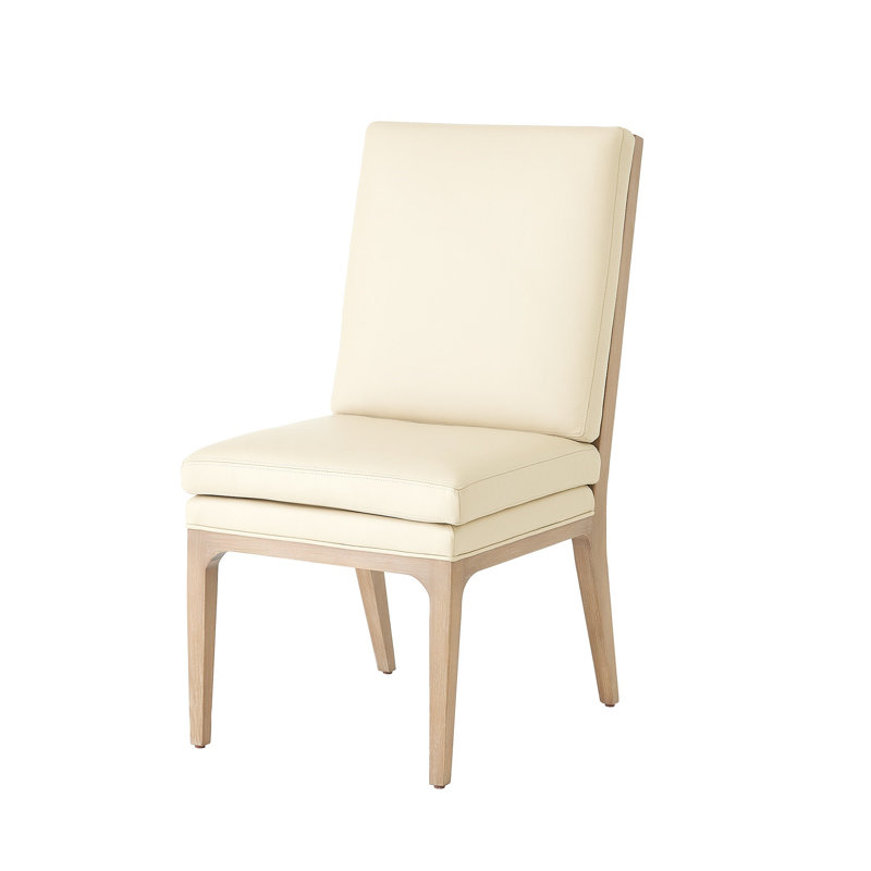 Leather Dining Chair, Beige/Taupe