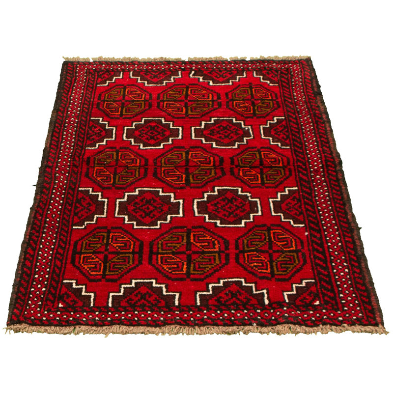 Tapis décoratif en laine noué à la main de conception unique 3 pi 7 po x 5 pi 8 po Boushra