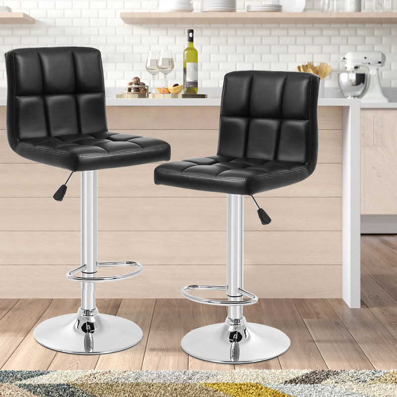 Tabouret pivotant à hauteur réglable Deneena, Noir