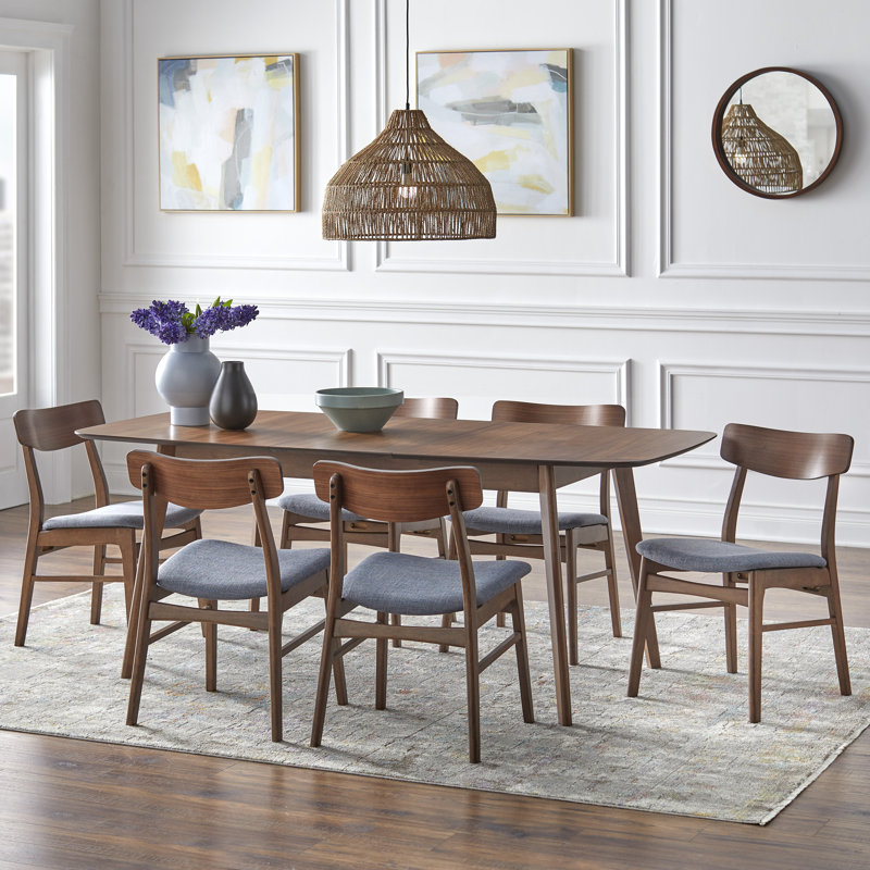 Ensemble de salle à manger Jagveer, 7 pièces : table, 6 chaises