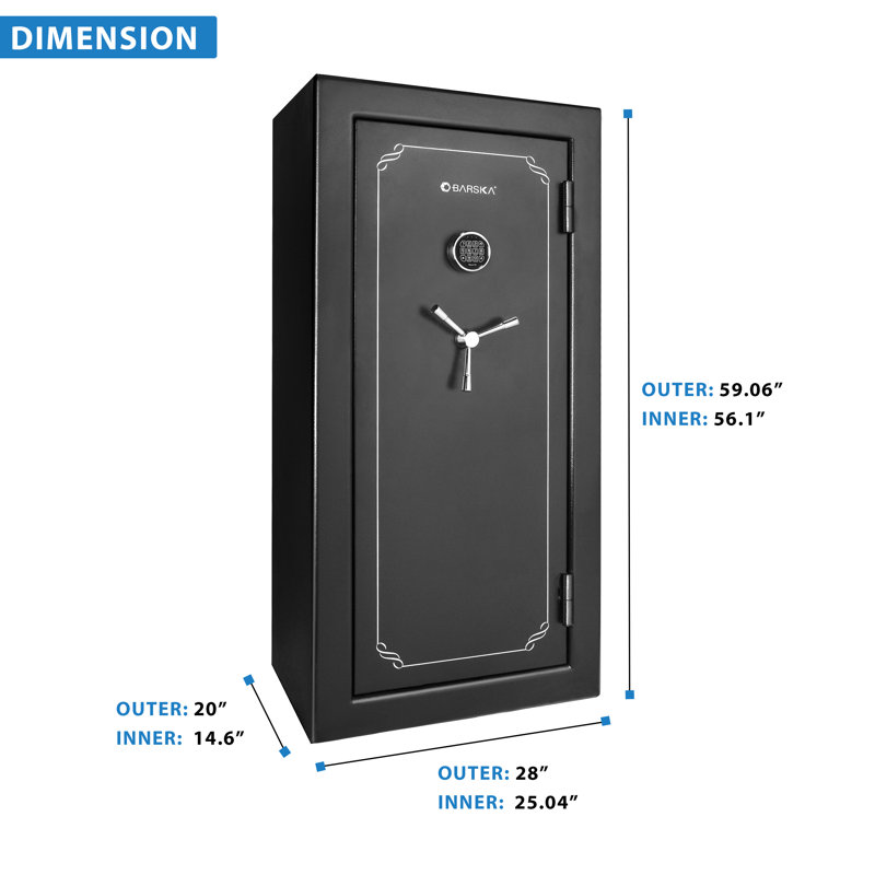 CUBIC FT TALL FIREPROOF SAFE VAULT, 59" H x 28" W x 20" D